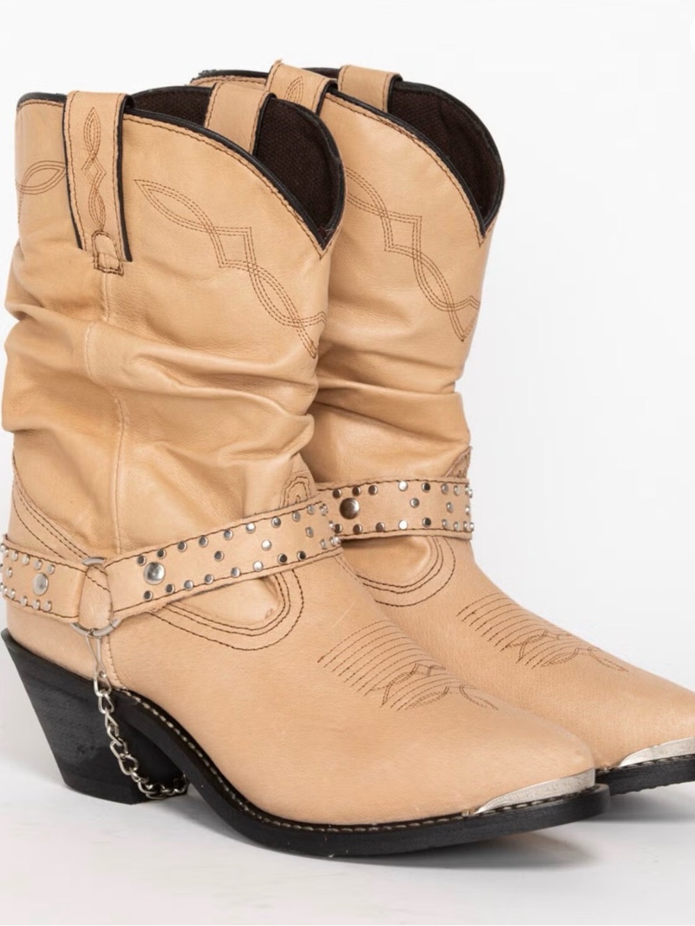 Shyanne Women's Tanya Slouch Harness Fashion Boots - Round Toe SZ 8.5